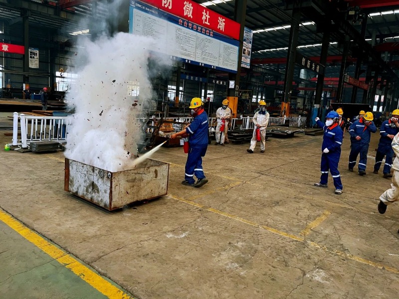 Eihe Steel Structure voerde de brandoefening uit van 